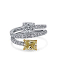 Yellow and White Diamond Bypass Ring - Skeie's Jewelers
