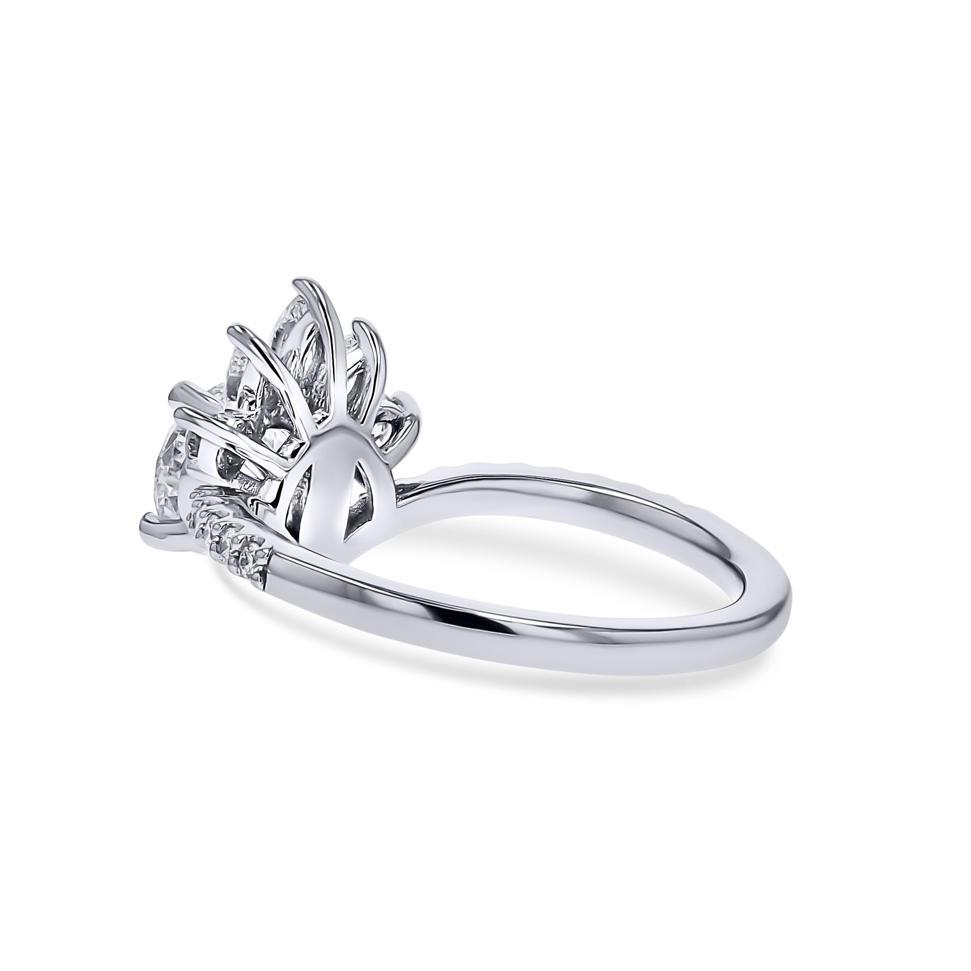 Lab-Grown Crown Halo Diamond Engagement Ring - Skeie's Jewelers