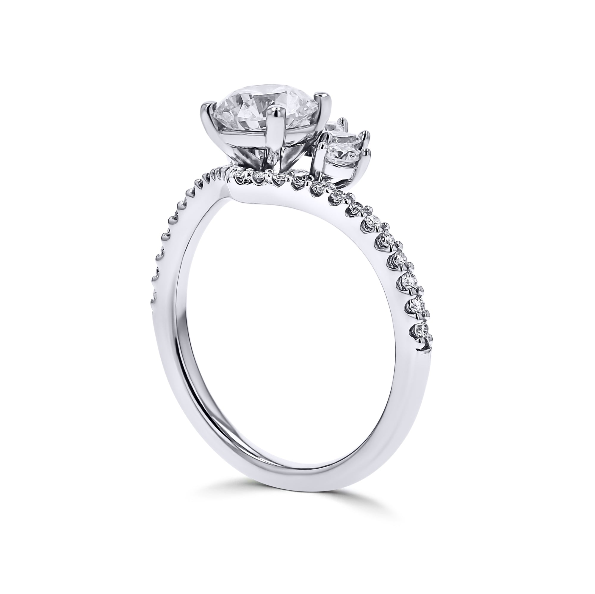 Lab-Grown Crown Halo Diamond Engagement Ring - Skeie's Jewelers