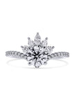 Lab-Grown Crown Halo Diamond Engagement Ring - Skeie's Jewelers