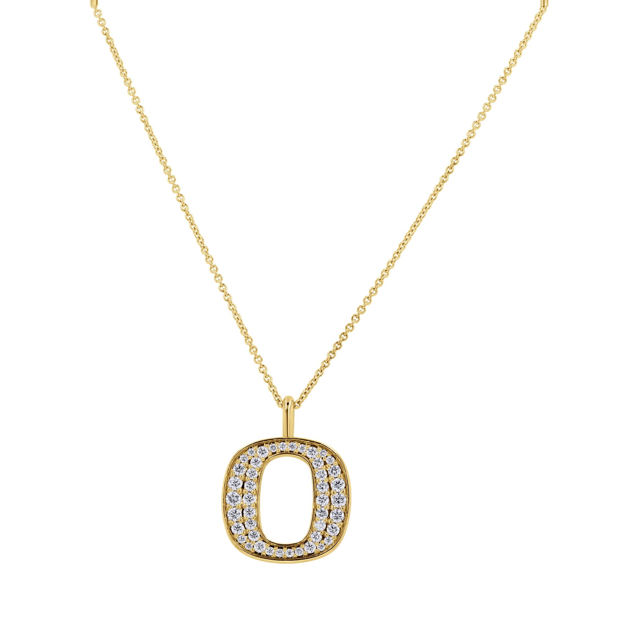 University of Oregon "O" Pendant with Pave Diamond - Skeie's Jewelers