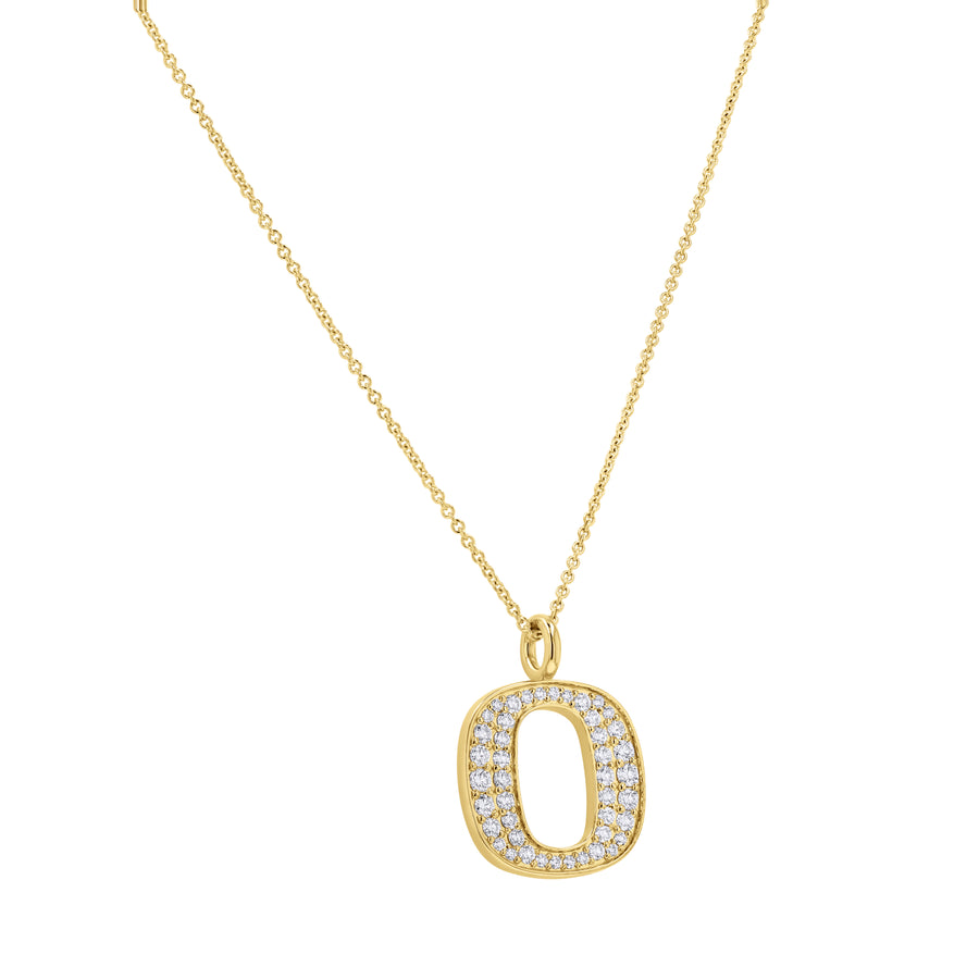 University of Oregon "O" Pendant with Pave Diamond