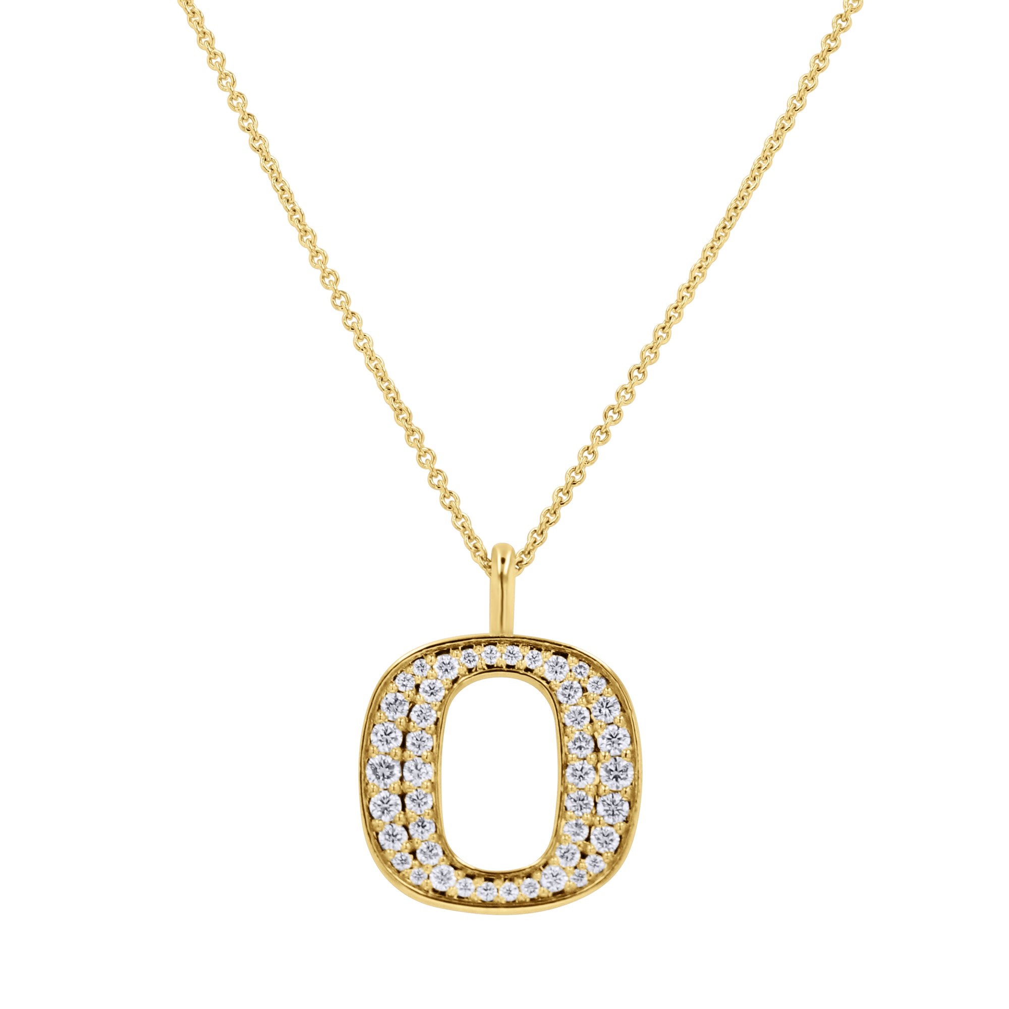 University of Oregon "O" Pendant with Pave Diamond - Skeie's Jewelers