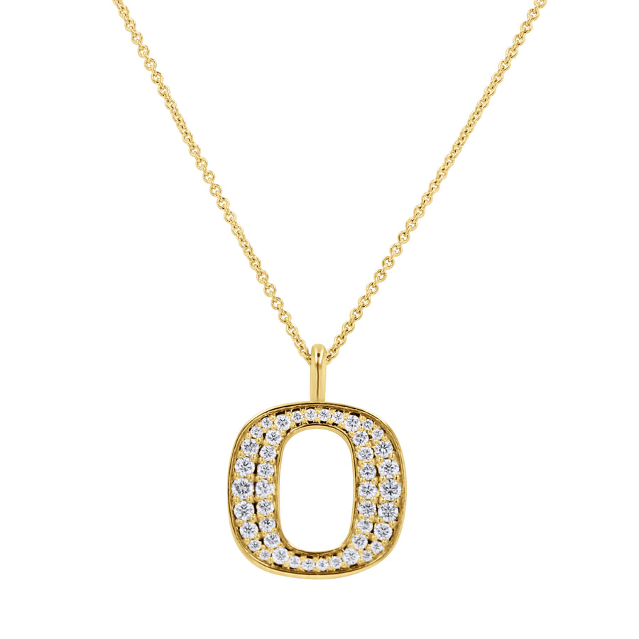 University of Oregon "O" Pendant with Pave Diamond