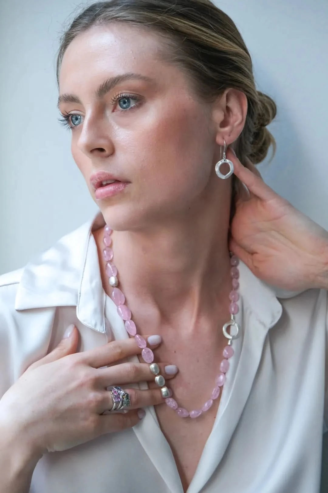 Lika Behar Silver Orion Circle Earrings - Skeie's Jewelers