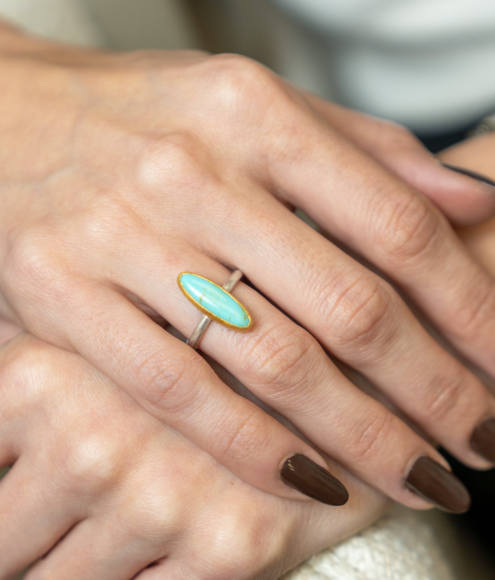 Lika Behar Kingman Turquoise Ring - Skeie's Jewelers