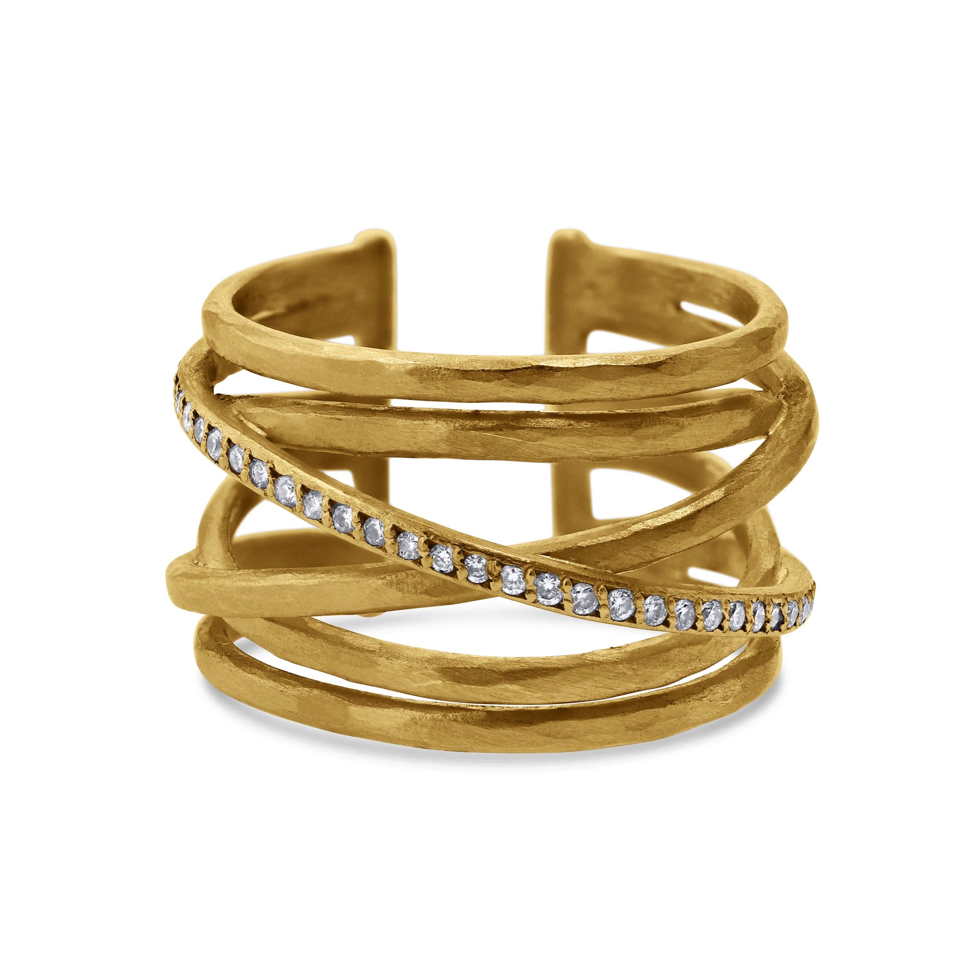 Lika Behar 22k Gold Stockholm Crosswire Band - Skeie's Jewelers