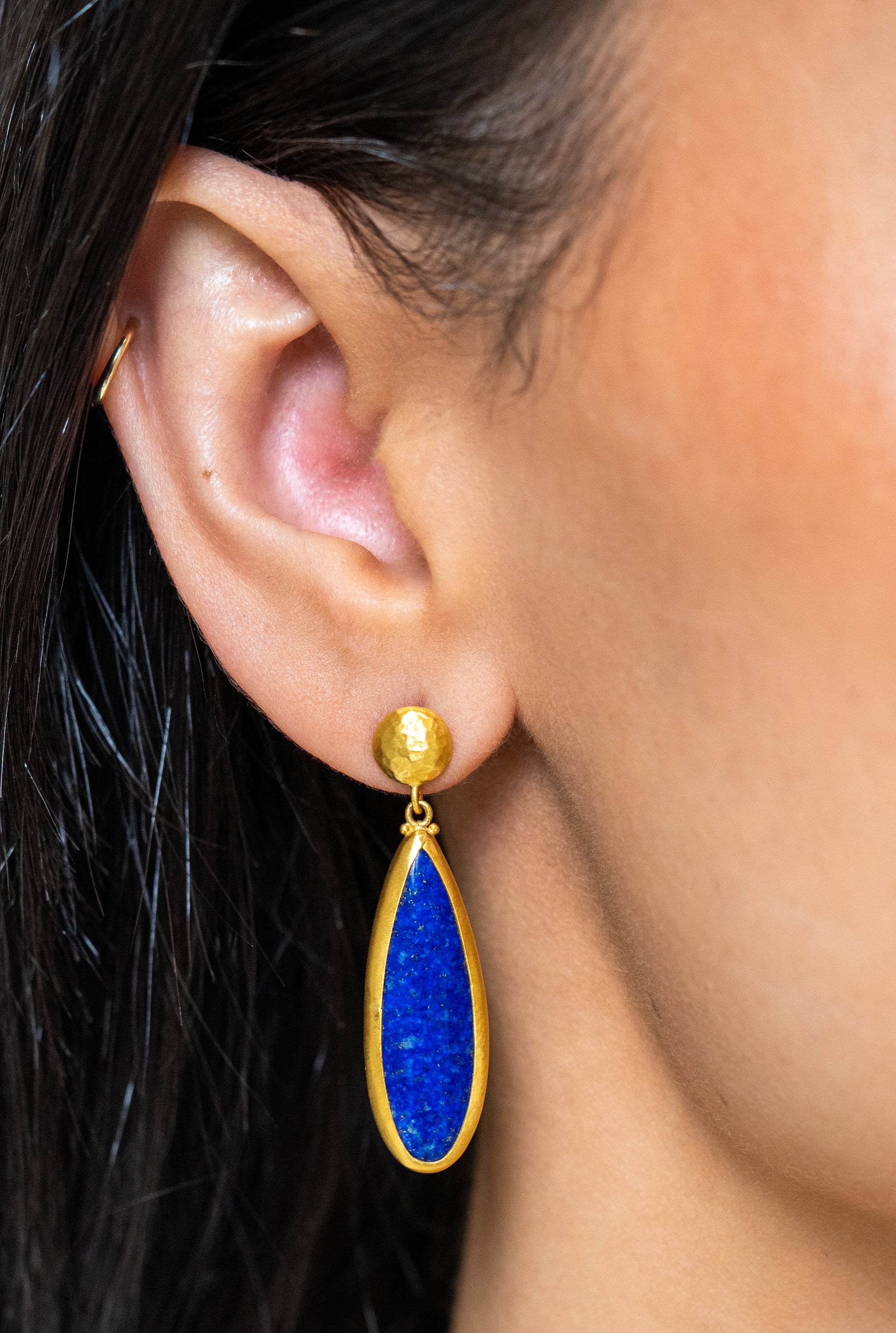 Lika Behar Lapis and 24kt Gold Earrings - Skeie's Jewelers