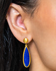 Lika Behar Lapis and 24kt Gold Earrings - Skeie's Jewelers