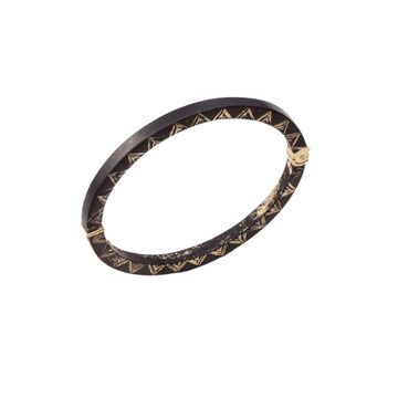 Logan James Designs Steel & Gold Radiant Bangle Bracelet