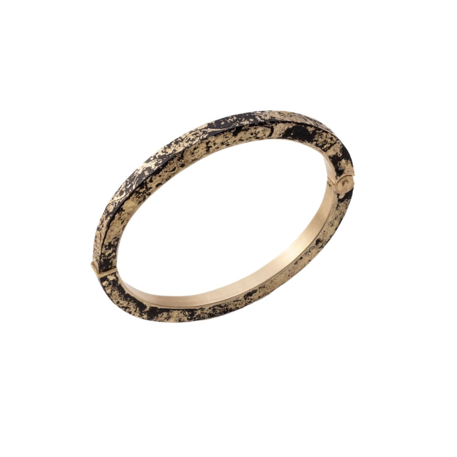 Logan James Designs Steel & Gold Splash Bangle