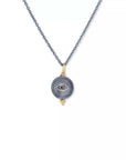 Evil Eye Diamond and Sapphire Medallion Necklace - Skeie's Jewelers