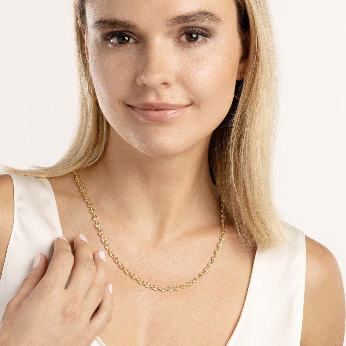 Gold Puff Mariner Chain - Skeie's Jewelers