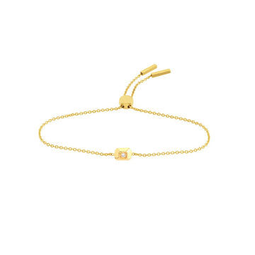 Octagon-Bezel Diamond Bolo Bracelet - Skeie's Jewelers