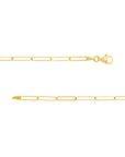 close up of gold chain and a clasp on a white background 