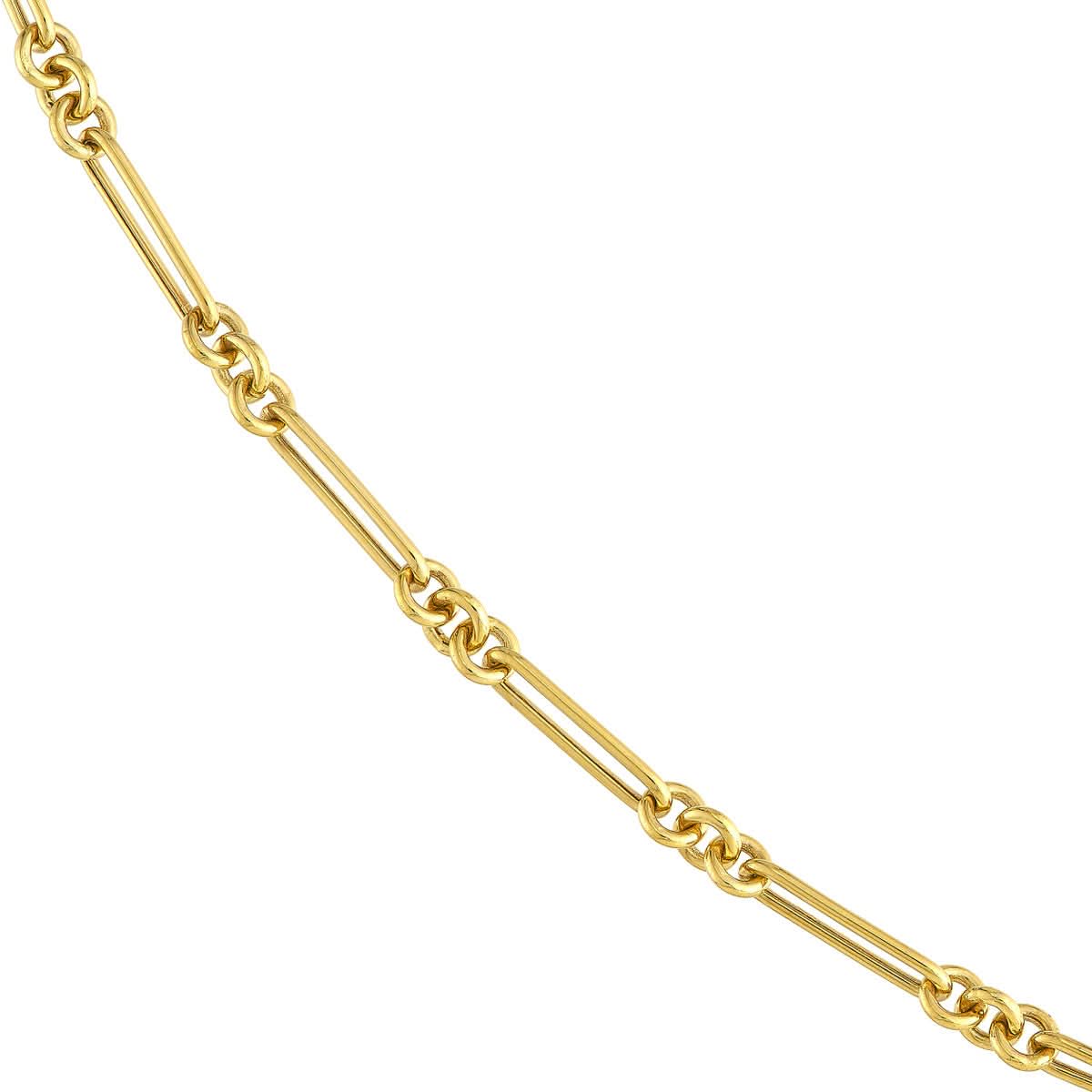 Fancy Elongated Hollow Gold Layering Chain - Skeie's Jewelers