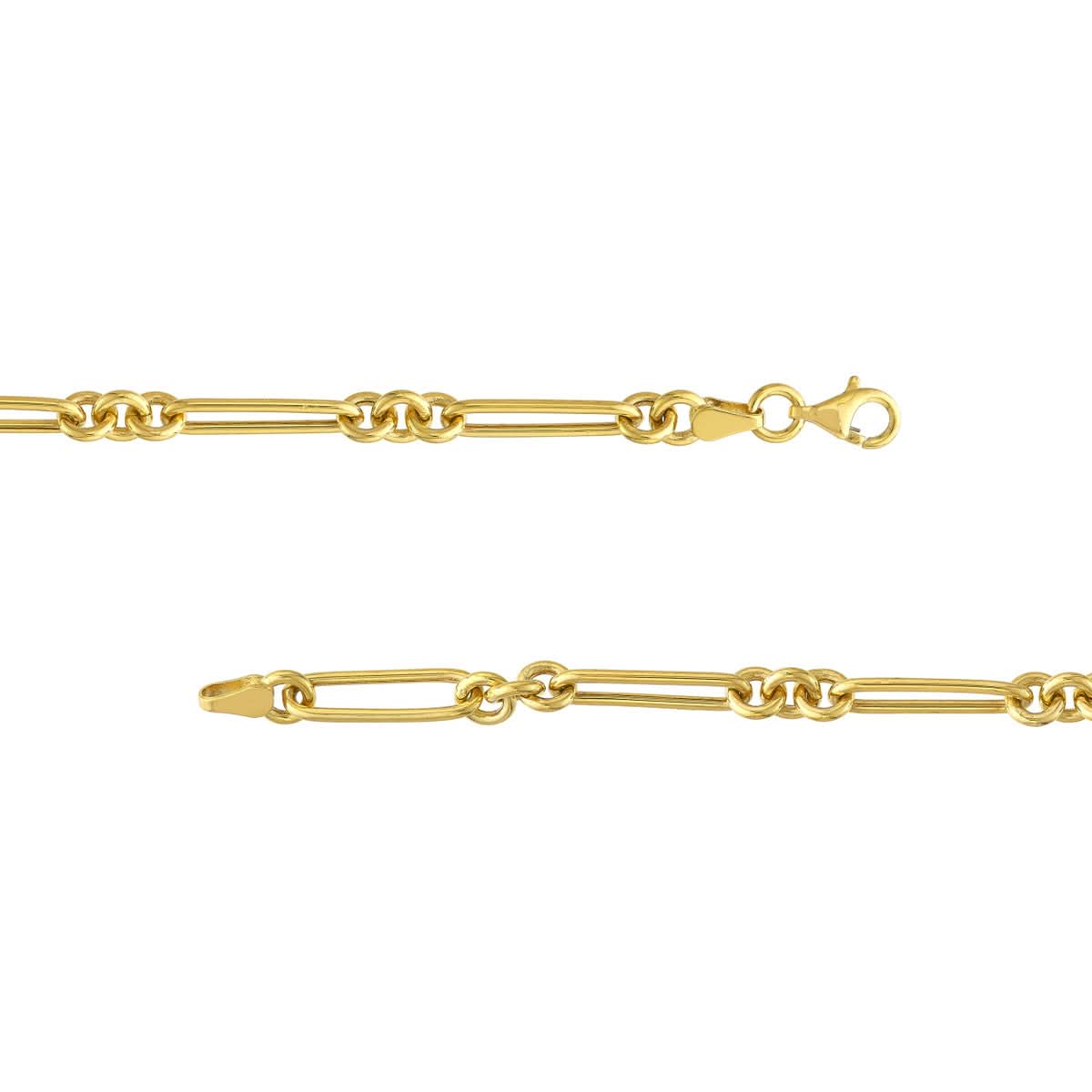 Fancy Elongated Hollow Gold Layering Chain - Skeie's Jewelers