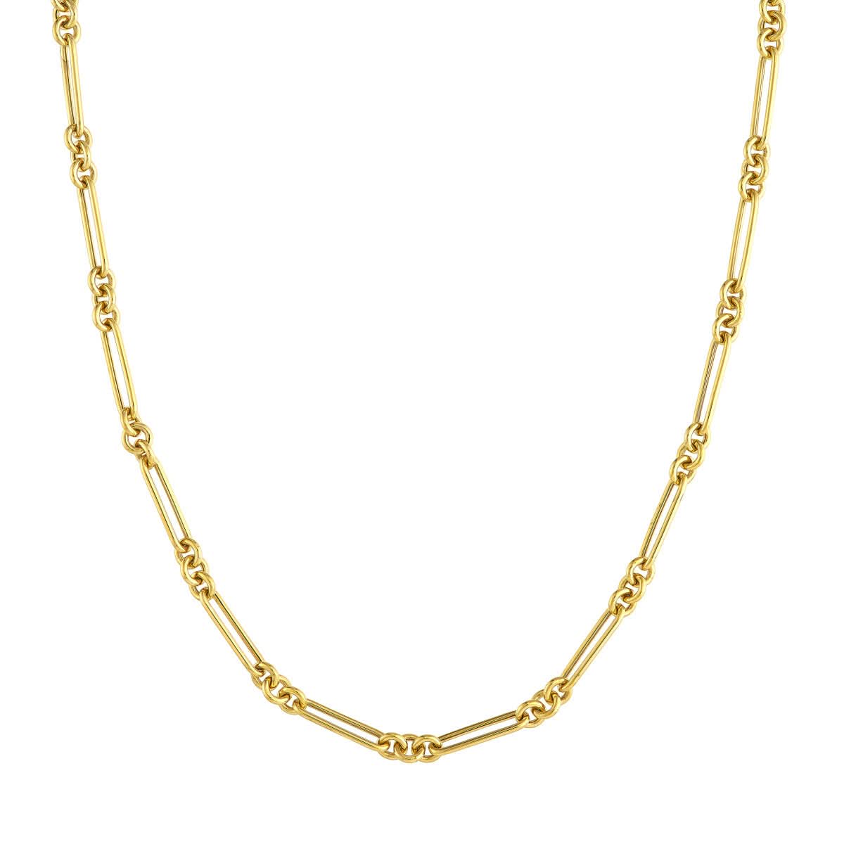 Fancy Elongated Hollow Gold Layering Chain - Skeie's Jewelers