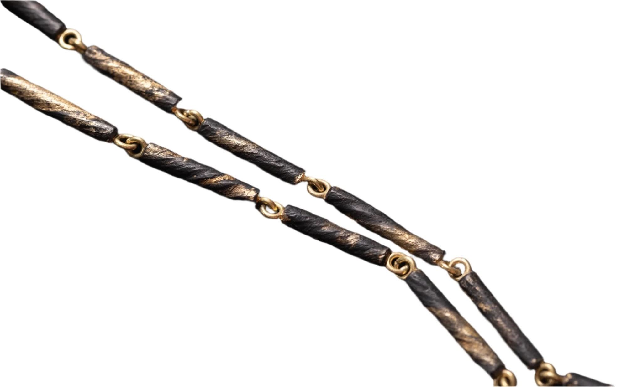 Logan James Designs Steel &amp; Gold Twist Chain - Skeie's Jewelers