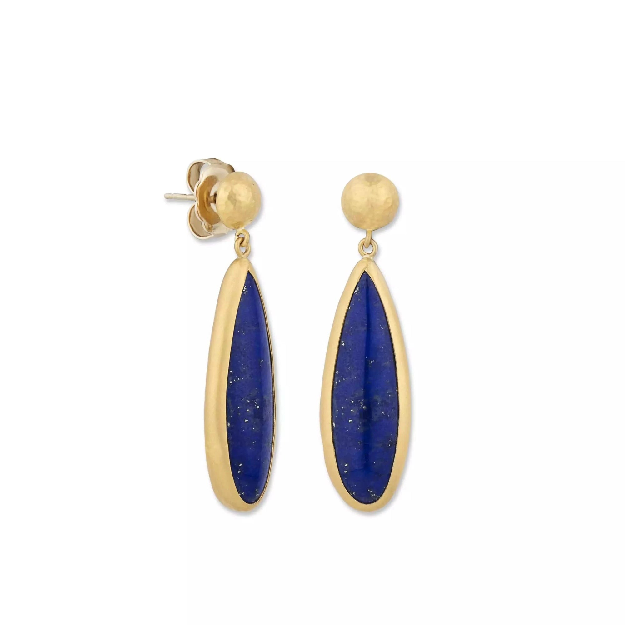 Lika Behar Lapis and 24kt Gold Earrings - Skeie's Jewelers