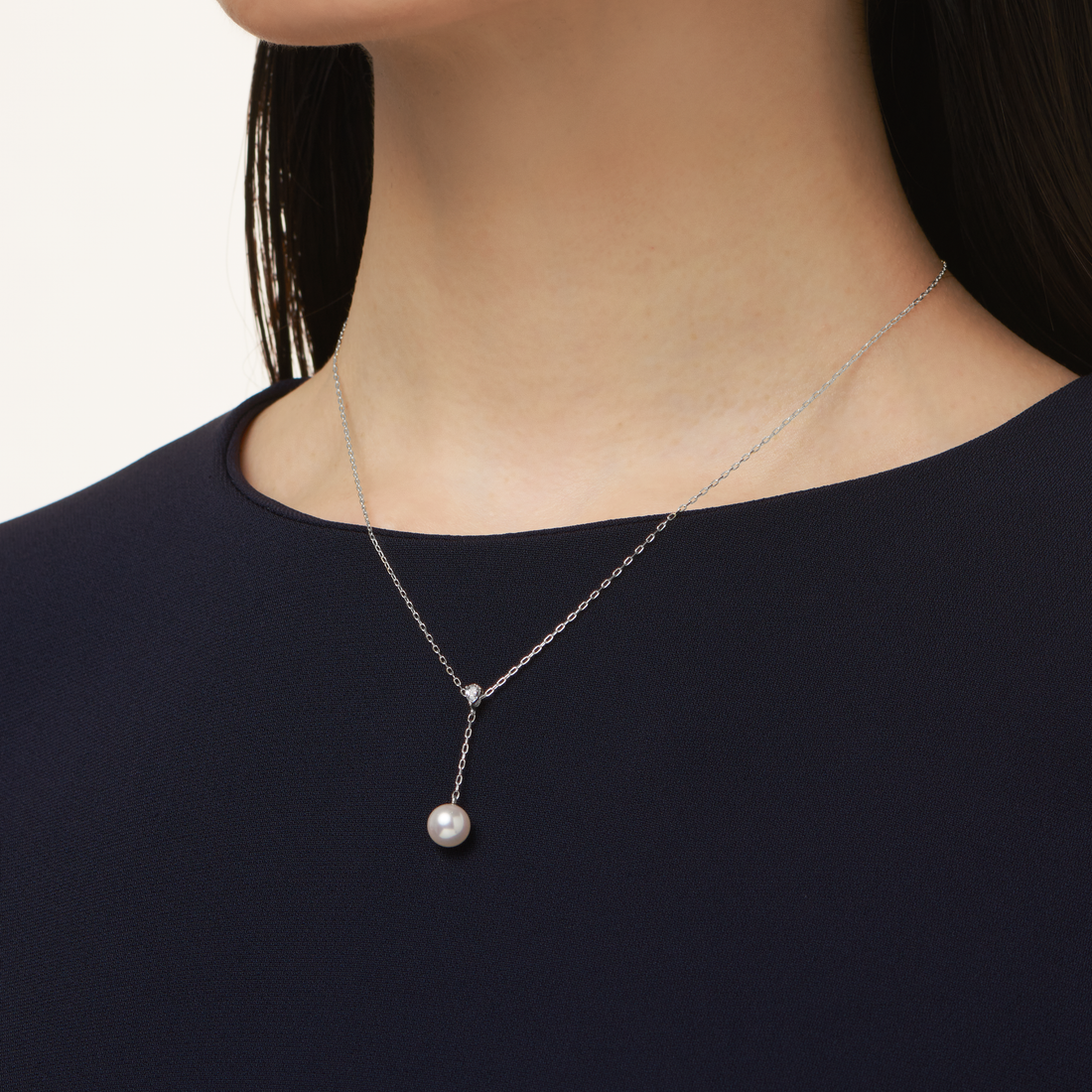Mikimoto Akoya Pearl Lariat Drop Necklace - Skeie's Jewelers
