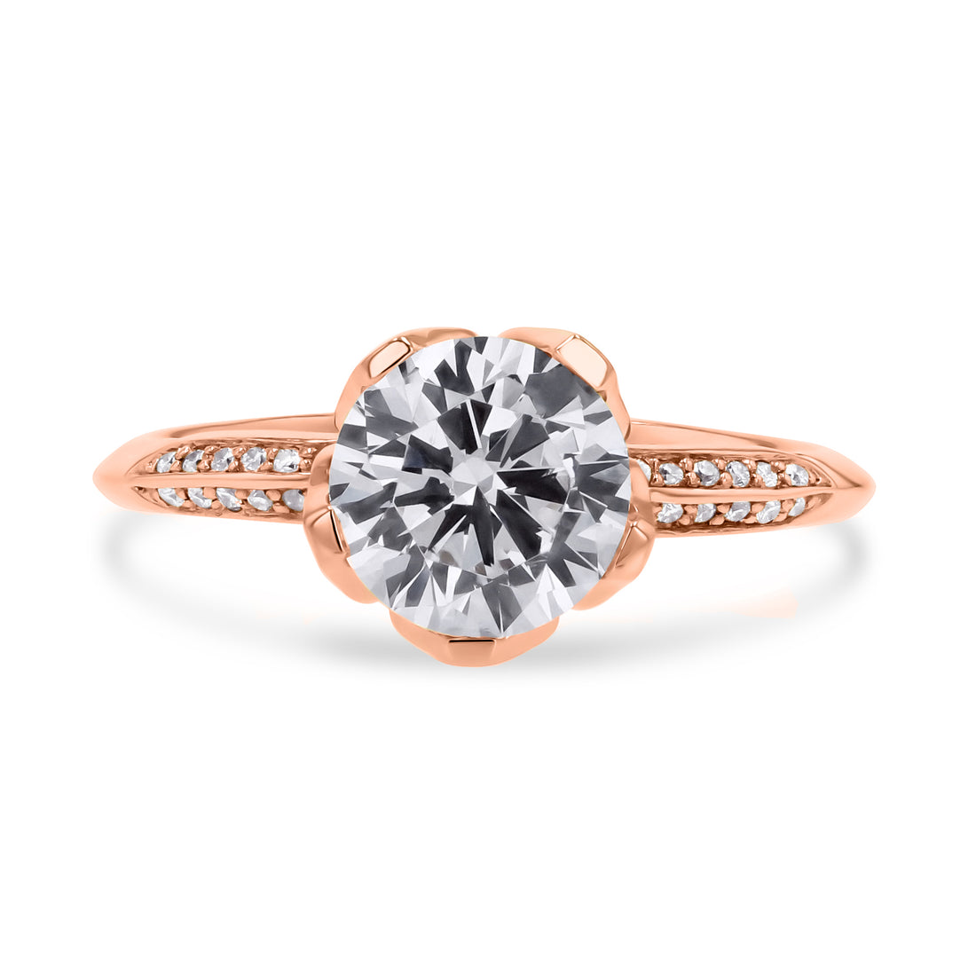 MaeVona Floral Setting Engagement Ring - Skeie's Jewelers