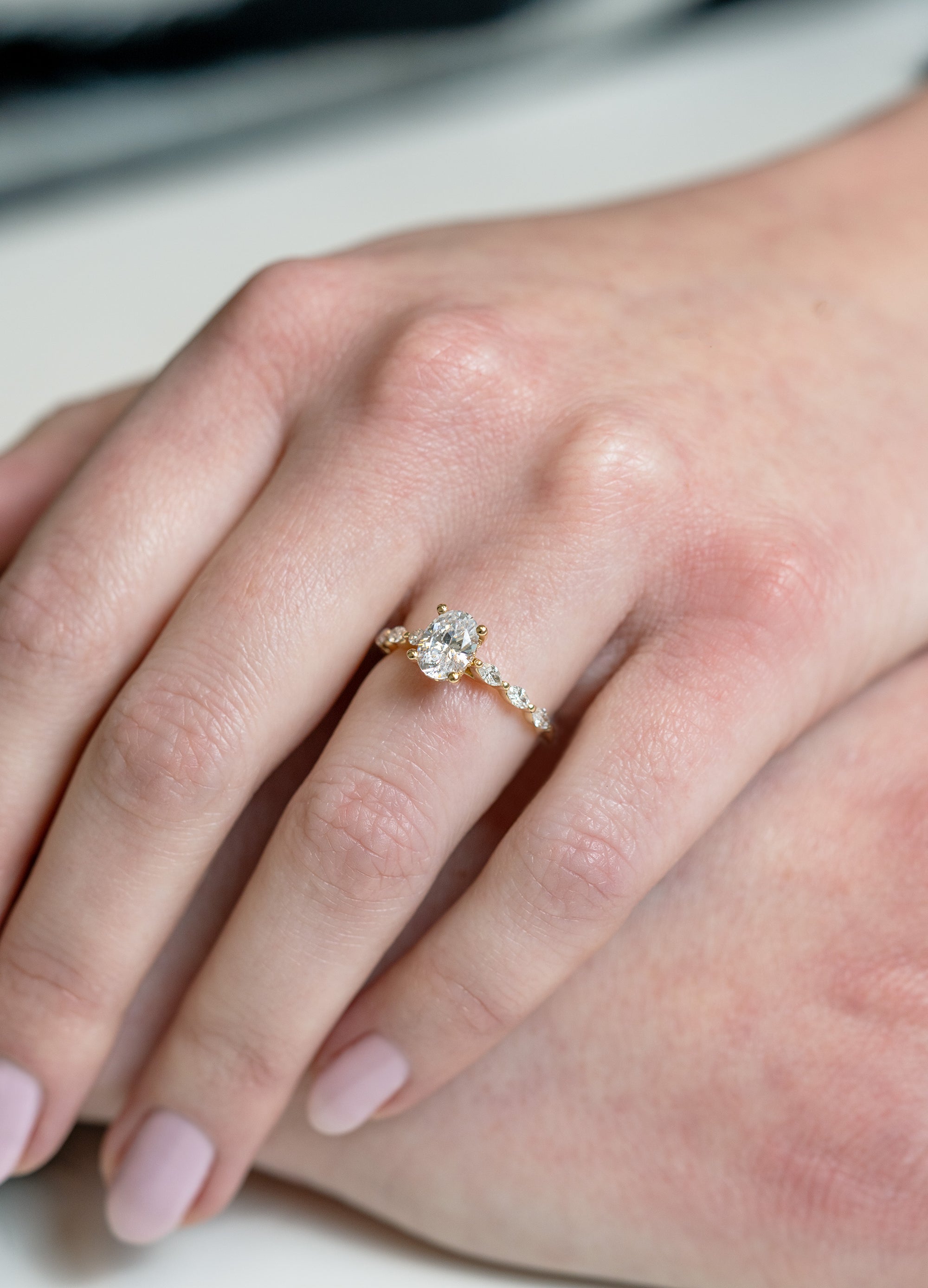 Marquis Accented Engagement Ring - Skeie's Jewelers