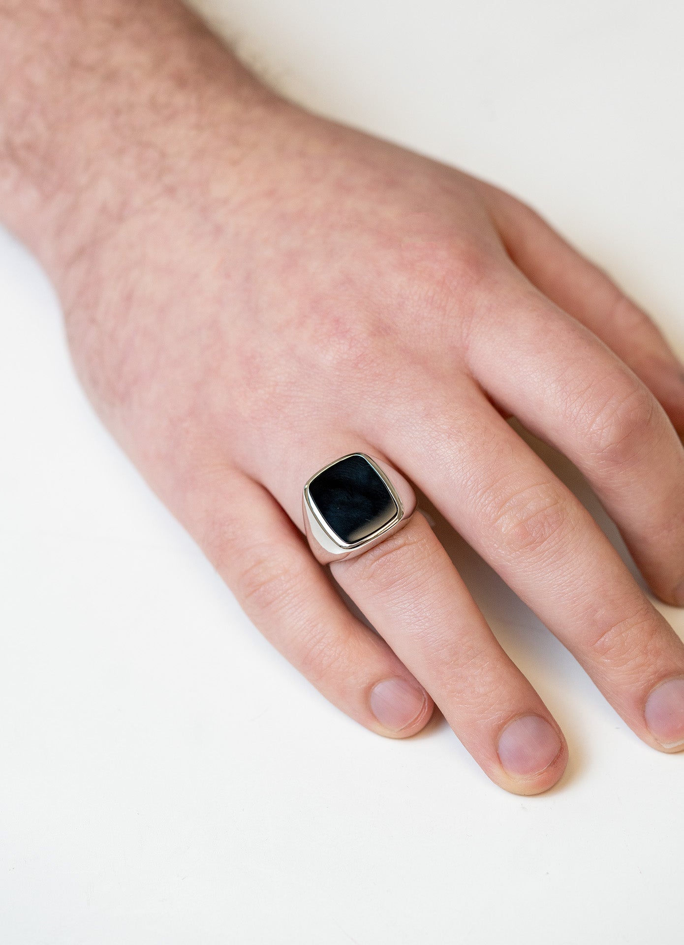 Men's Onyx Signet Ring by Breuning - Skeie's Jewelers