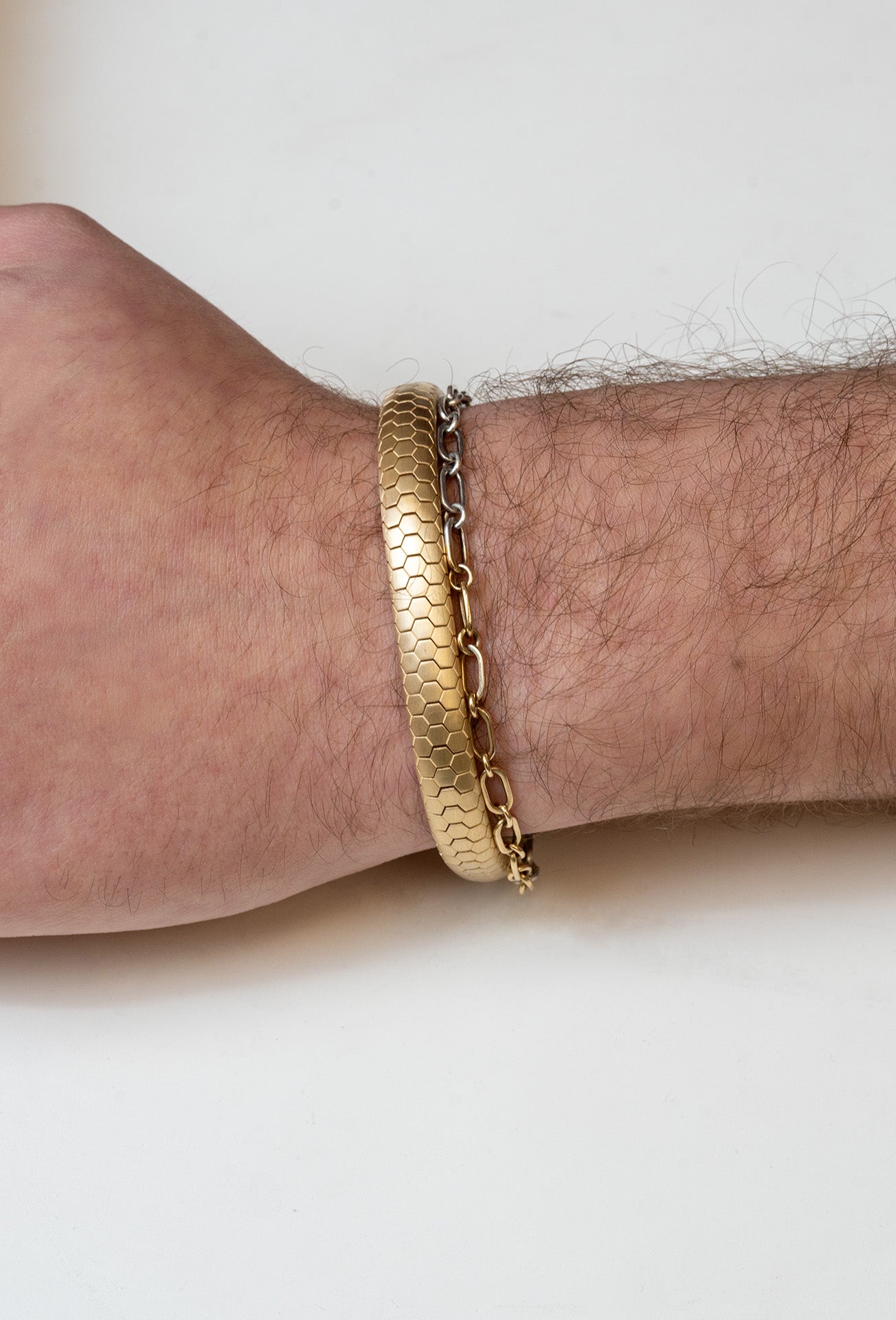 Mens Satin-Finish Snakeskin Bracelet - Skeie's Jewelers