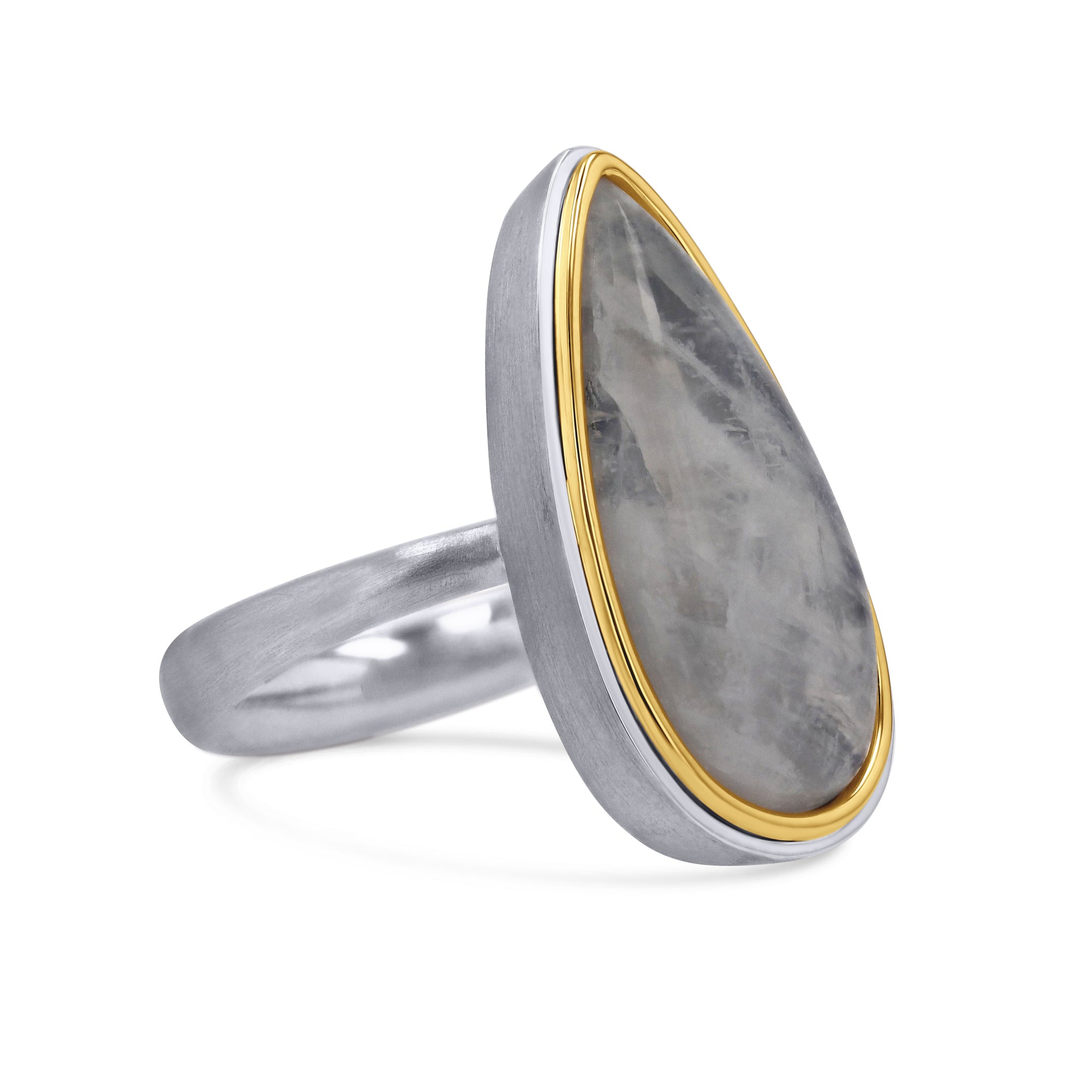 Pear-Shaped Moonstone Gem Drop Ring - Skeie's Jewelers