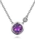 Gabriel & Co. Sterling Silver Gemstone & Diamond Accent Necklace - Skeie's Jewelers