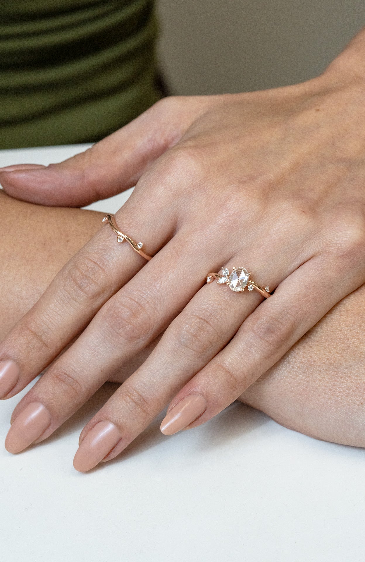 Vine Inspired Rose Gold Wedding Band - Skeie's Jewelers