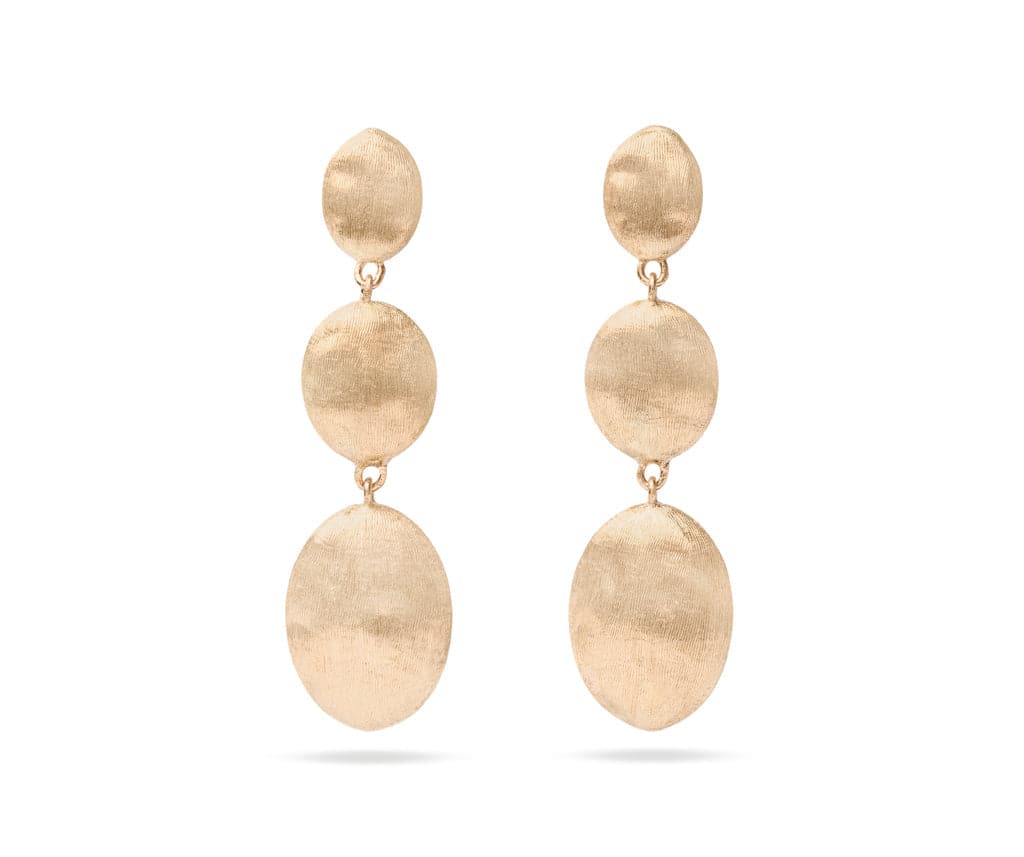 Marco Bicego® Siviglia Grande 18K Yellow Gold Triple Drop Earring - Skeie's Jewelers