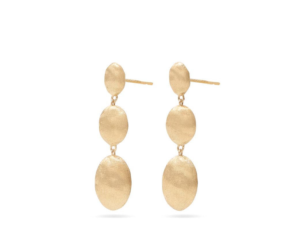 Marco Bicego® Siviglia Grande 18K Yellow Gold Triple Drop Earring - Skeie's Jewelers