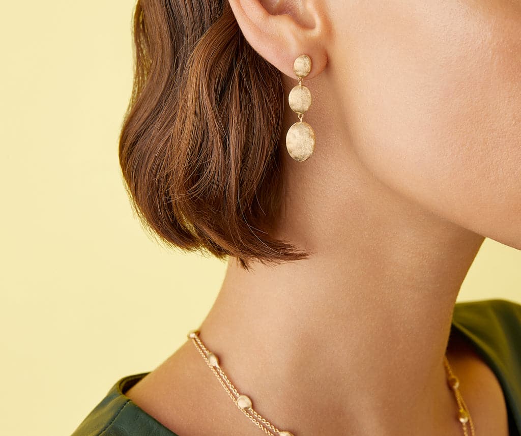 Marco Bicego® Siviglia Grande 18K Yellow Gold Triple Drop Earring - Skeie's Jewelers