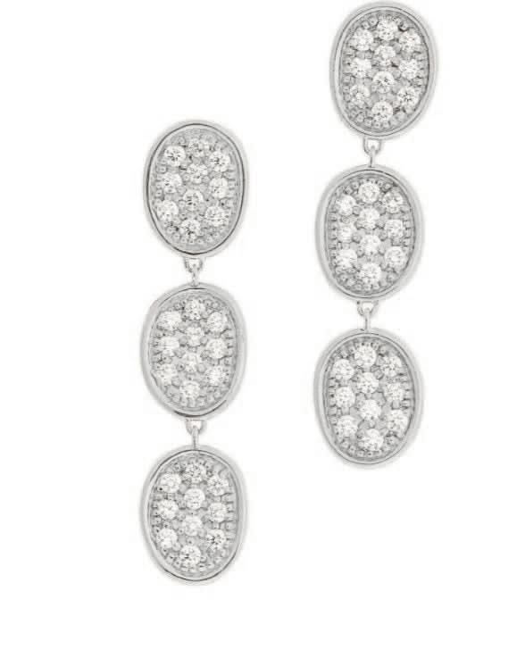 Marco Bicego 'Lunaria' Triple Drop Pave Diamond Earrings - Skeie's Jewelers