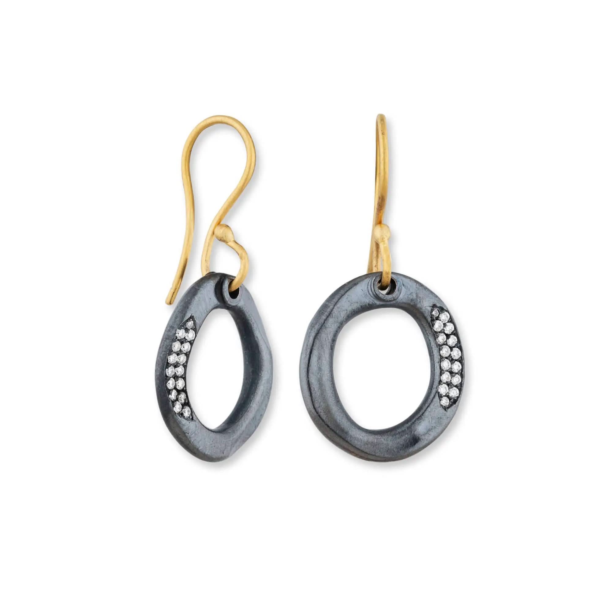 Lika Behar Orion Oxidized Silver Diamond Earrings - Skeie's Jewelers