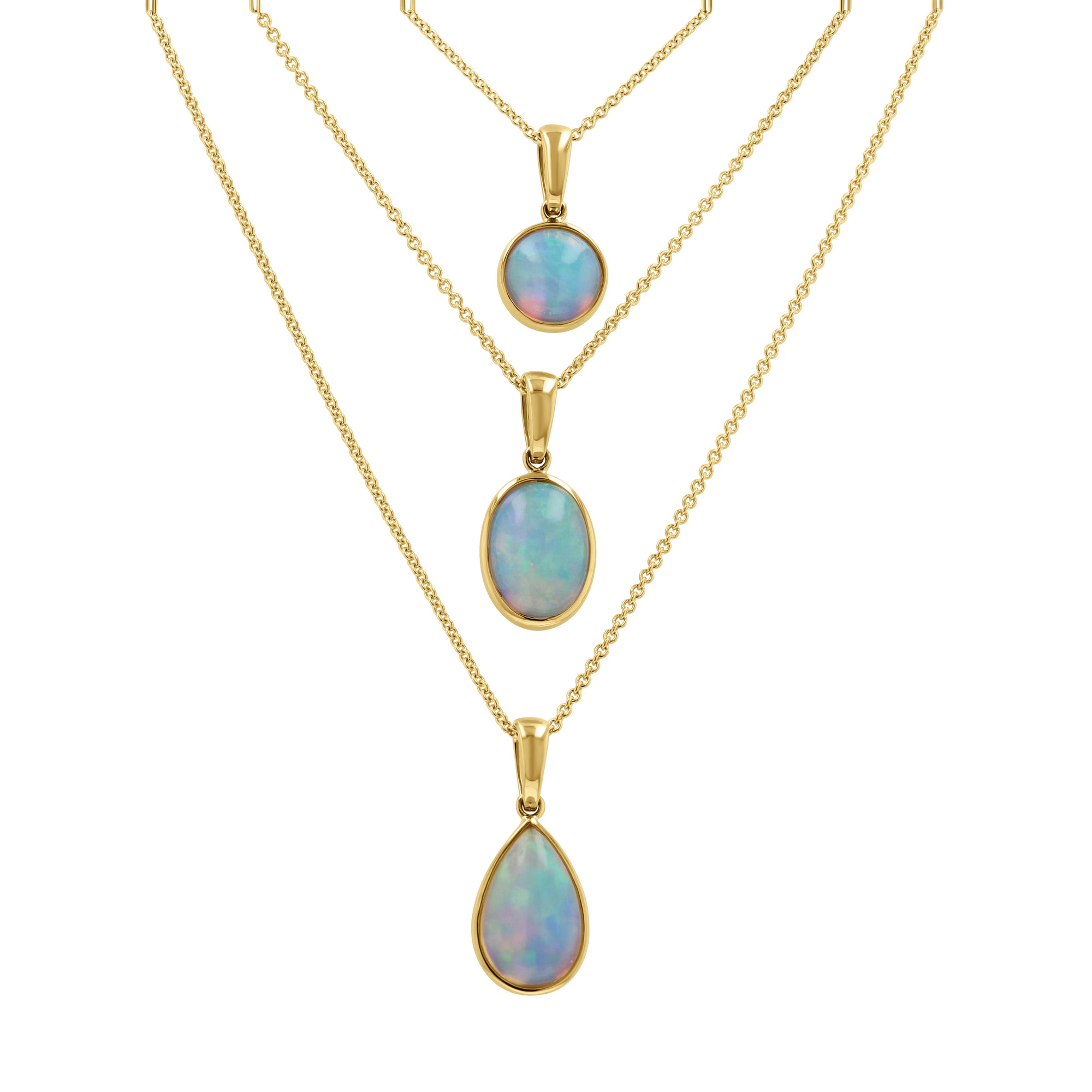 Ethiopian Opal Bezel Pendant Necklace - Skeie&#39;s Jewelers