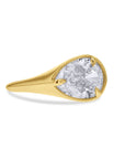 Yellow Gold Pear-Cut Scuptural Diamond Ring - Skeie's Jewelers