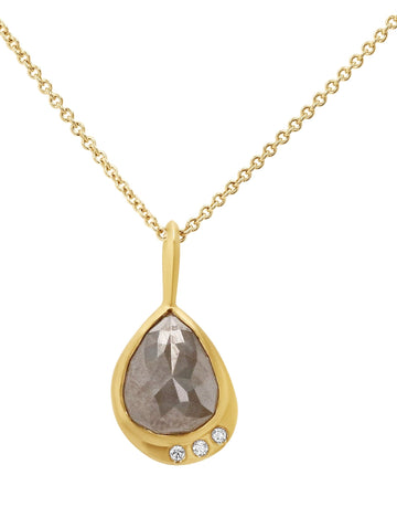 Salt & Pepper Diamond Pendant Necklace - Skeie's Jewelers