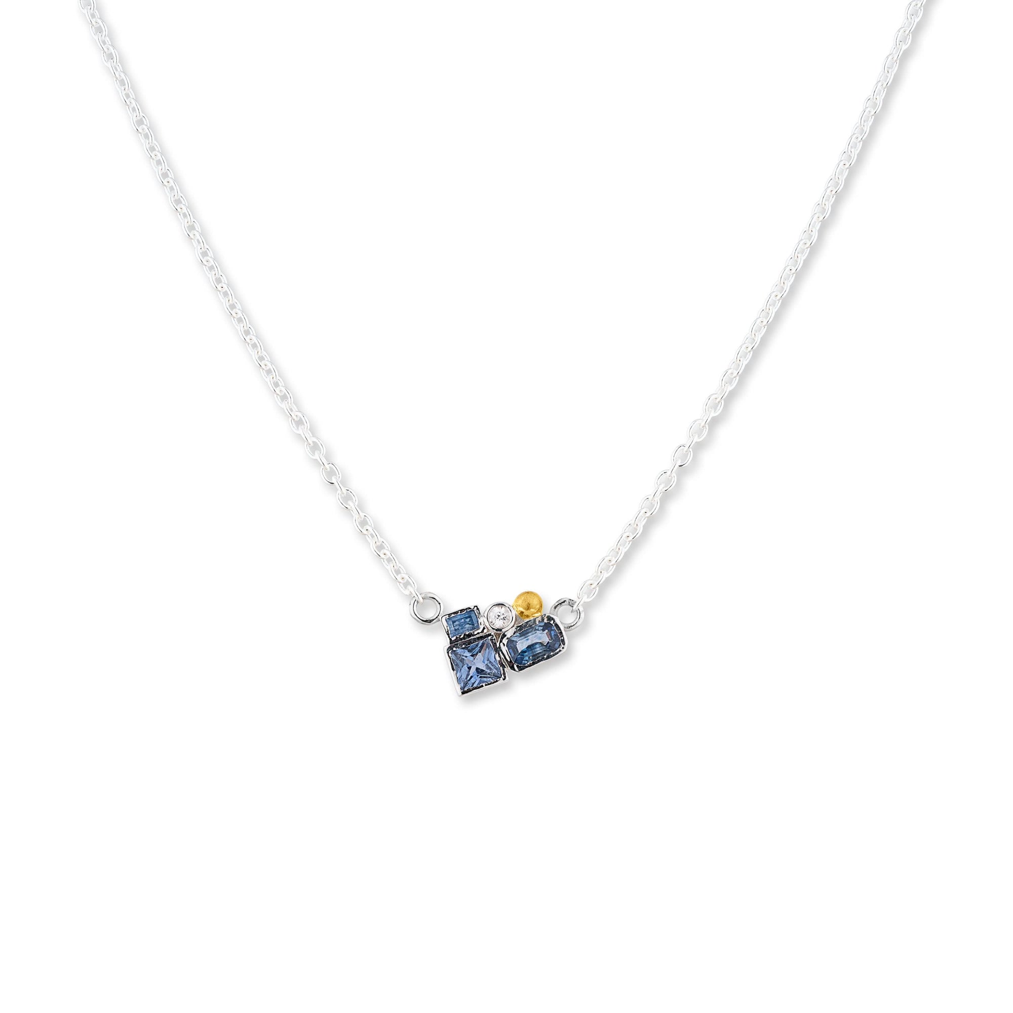 Lika Behar Prismic Cluster Necklace in Blues - Skeie's Jewelers