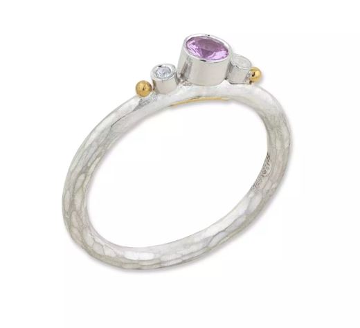 Lika Behar Sterling Silver Sapphire & Gold Accent Ring - Skeie's Jewelers