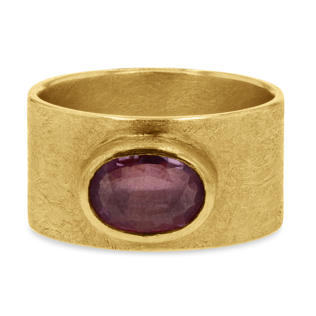 Petra Class Pink Sapphire Cigar Band - Skeie's Jewelers