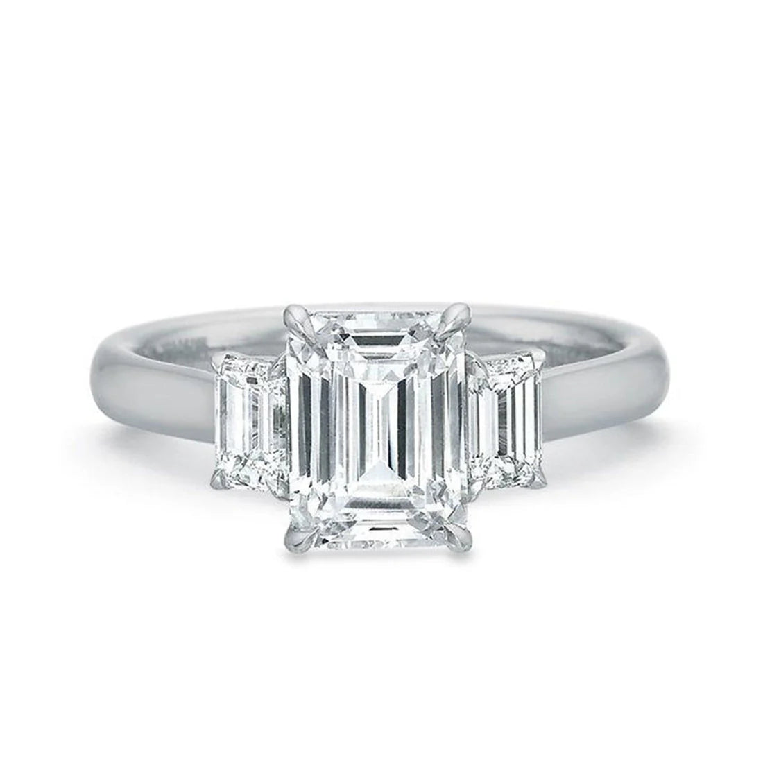 Emerald-Cut Three-Stone Engagement Ring - Skeie's Jewelers