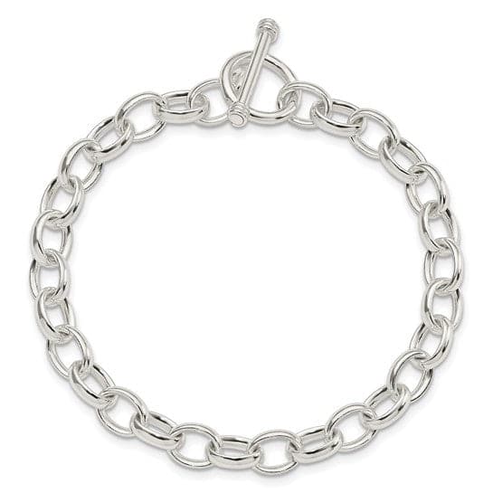 Sterling Silver Fancy Link Toggle Bracelet - Skeie's Jewelers