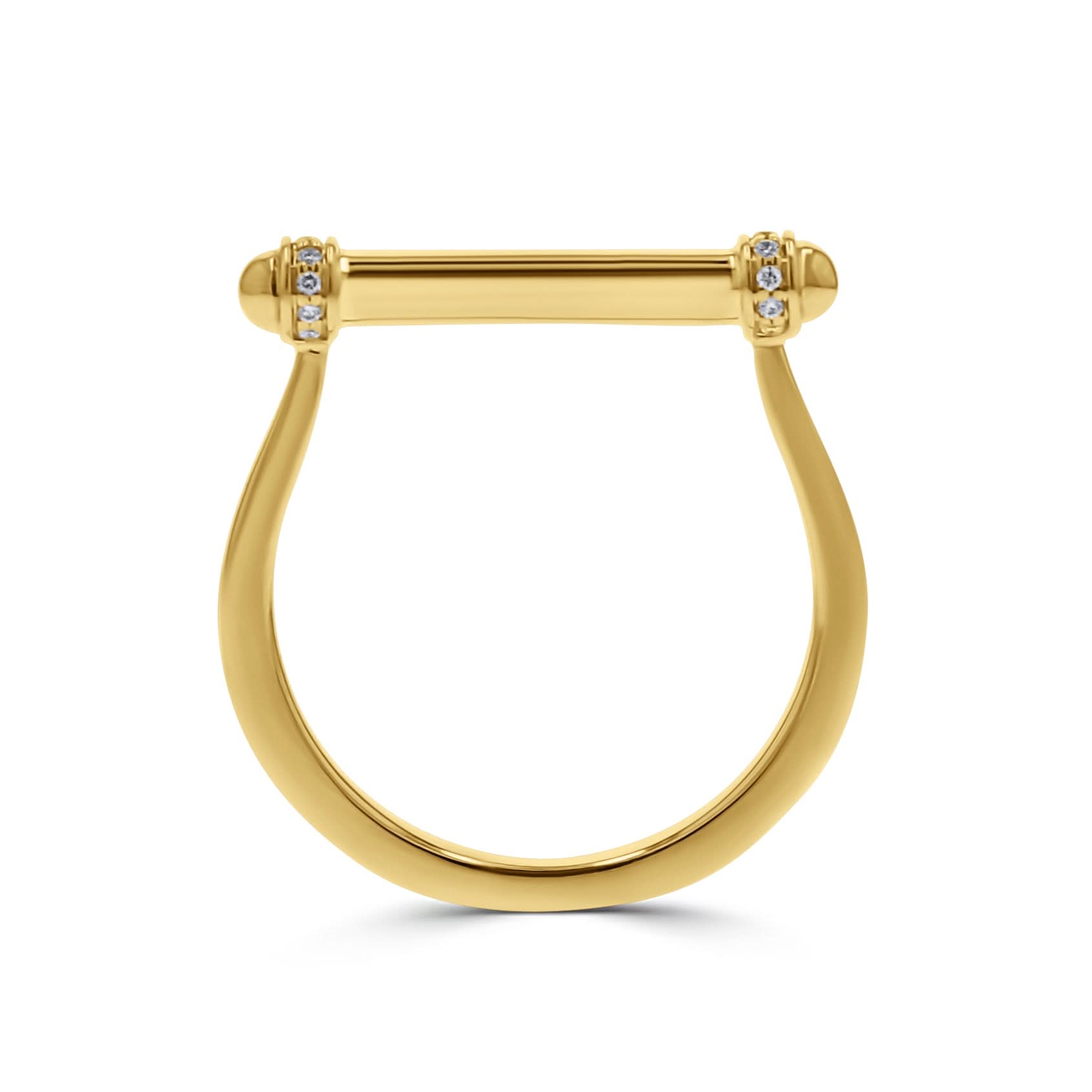 Yellow Gold Bar-Top Ring - Skeie's Jewelers