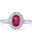 Oval-Cut Ruby and Diamond Ring - Skeie's Jewelers