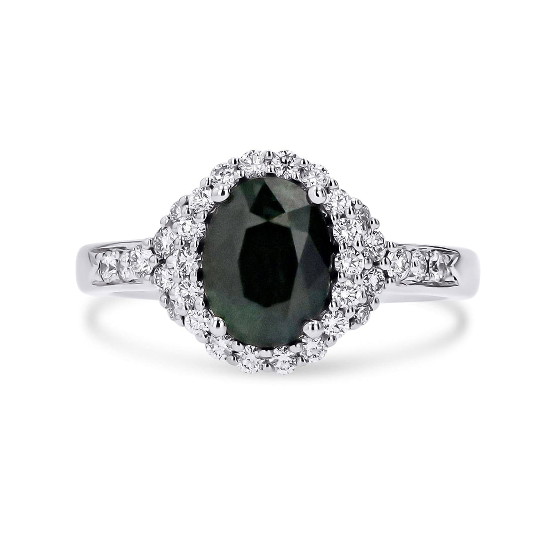 Sapphire & Diamond Halo Gemstone Ring
