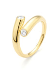 Yellow Gold Diamond Bypass Fashion Ring - Skeie's Jewelers