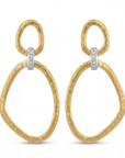 Gold earrings with a white background